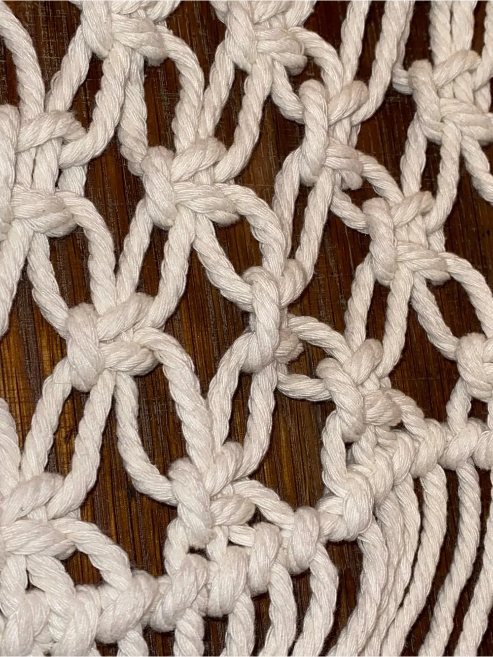 MACRAME Handcrafted Wall Hanging Art Woven with Natural Cotton Approx 51” x 49”